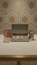 Art Deco Poker Set in Velvet Case